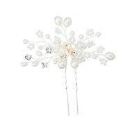 Beaupretty Elegant U-shape Bridal Hairpin Pearl Rhinestones Women's Headdress Clip for Special Occasions
