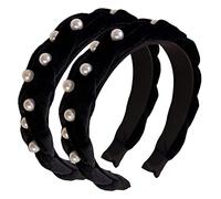 Beaupretty Elegant Velvet Pearl Headband Women's Fashion Headwear Padded Comfort for Ladies
