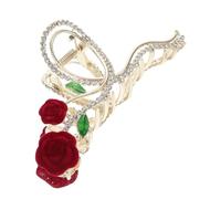 Beaupretty Elegant Vintage Rhinestone Hairpin Clip Floral Claw Clip for Women Wedding Hair Accessory