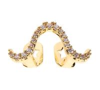 Beaupretty Elegant Wave Twist Tooth Gems Diy Crystal Jewelry for Accessories Zirconia