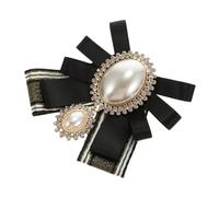 Beaupretty Elegant Women Bow Brooch Pin Pearl Bowknot Brooch Fashion for Clothing for Wedding