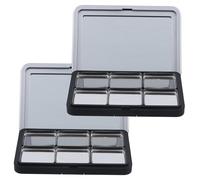 Beaupretty Empty Eyeshadow Palettes and Portable Makeup Case 2 Sets Large Capacity as Material Magnetic Closure Easy Color Comparisons Leak-Proof Stylish Design for Travel and DIY Use
