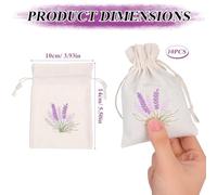 Beaupretty Empty Lavender Sachet Bag Cotton Drawstring Small Pouches 5.51X3.94 Inches 10 Pack Designed for Dried Flowers and Wardrobe Storage