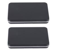 Beaupretty Empty Makeup Palette Portable 2pcs with 3 Grid Compartments Plastic and Iron Cosmetic Storage Box for DIY Eyeshadow and Lipstick, for Beauty Routines and Travel
