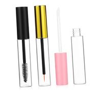 Beaupretty Empty Mascara Tubes and Lip Gloss Containers Set, 3pcs 10ml Eyeliner, Lash Brush, and Pink Lip Gloss Tubes, Refillable Cosmetic Bottles for Diy Makeup and Travel Use