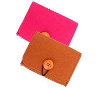 Beaupretty Essential Oil Case Set 2pcs Small Portable Felt Pouches Travel Storage Bags for Essential Oil Carrying and Purse Organization