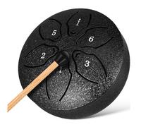 Beaupretty Ethereal Tongue Drum Notes Compact Rain Chime Percussion Instrument for Adults and Portable Metal Handpan with Bag and Mallets Easy to Learn and Durable Music Therapy Drum
