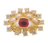 Beaupretty Evil Eye Brooch Elegant with Imitation Pearl and Rhinestone Classic Alloy Pin with Secure Attachment for Women for Celebrations and Formal or Casual Outfits