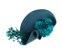 Beaupretty Exaggerated Top Hat Women Vintage Fascinator Headband Floral Plume Wedding Bridal Party Elegant Headwear for Tea Party Occasion