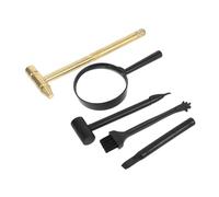 Beaupretty Excavation Tool with Metal Hammer Magnifier and Brush Complete Archaeological Dig Kit for Gemstone Exploration Outdoor and for Young Archaeologists