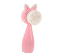 Beaupretty Facial Cleansing Brush Soft Natural Hair Exfoliator for Gentle Face Cleaning Portable Abs Handle for Travel and Home Use Pink Color with Rabbit Ear Design