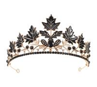 Beaupretty Fall Hair Accessories Sparkling Maple Leaf Crown Headpiece for Women Birthday Tiara Goddess Carnival Headband Festival Queen Hair Decor