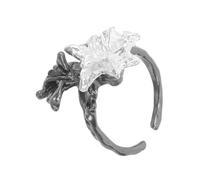 Beaupretty Fashion Mandala Ring for Women Aesthetic Jewelry for Various Occasions Flower Design for Daily Wear Parties and Romantic Dates