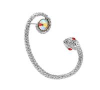 Beaupretty Fashion Snake Ear Cuff No Piercing Earrings Chic Geometric Ear Clip with Shining Rhinestones for Women Jewelry Christmas Mother Day Valentine