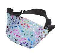 Beaupretty Fashion Waist Bag Phone Belt Bag Colorful Printing Patterns Cloth Pu Material Adjustable Belt Proper Capacity Women Mother Waist Pack for Sports