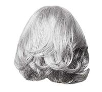 Beaupretty Fashion Women Short Curly Hair Wig Silver Grey Haircut Wigs Looking Rose Net Wig Cover (66310)