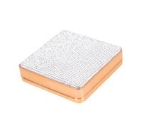 Beaupretty Fashionable Delicate Abs Material Empty Foundation Case Travel Powder Compact Mirror Diy Kit