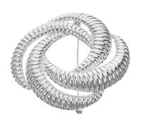 Beaupretty Fashionable Geometric Stripe Brooch Pin for Women and Men Hollow Twisted Strip Design Metal Lapel Decoration for Dresses Suits Sweaters Christmas and Occasion Accessory