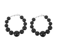 Beaupretty Fashionable Pearl Hoop Earrings Lightweight Dangle Drop Earrings for Women Striking Faux Pearl Jewelry for Casual Outfits Parties and Weddings