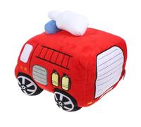 Beaupretty Fire Truck Plush Pillow Soft Stuffed Fire Engine Doll for Bedroom Nursery Decor Skin Friendly Comfort Creative Holiday Boys