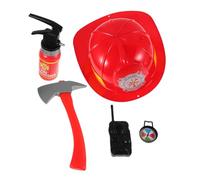 Beaupretty Firefighter Cosplay Set Includes Fire Extinguisher Fireman Hat Tools Safe Role Playing Props for Boys Inspires Teamwork Career Exploration