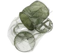 Beaupretty Fish Catching Net Foldable Cage with Stainless Steel and Cloth Mesh, Easy to Clean Portable Trap for Outdoor Eel and Crab Fishing