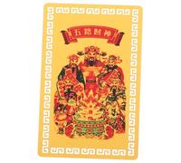 Beaupretty Five-Way God of Wealth Card Chinese Amulet Decorative Luck Card for Wallet Blessing Amulet