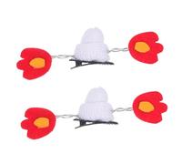 Beaupretty Flame Devil Mini Hat Halloween Barrettes for Women Spooky Side Hair Clips for Holiday Party Cosplay Hair Accessories Stylish Snap Clips for Costume Events