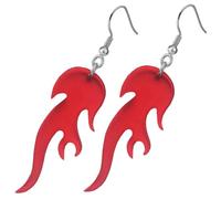 Beaupretty Flame Earrings for Women Dangle Fire Earrings Jewelry Creative Novelty for Halloween Birthday Party