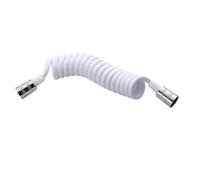 Beaupretty Flexible and White 2m Spring Hose with Pu Material Shower Automatic Shrinking Feature, for Sprayer Women's Toilet Bathroom Accessories