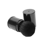 Beaupretty Flexible Retractable Loose Powder Makeup Brush Black Soft Applicator for Even Face Cosmetic Application Portable Reusable Cosmetic Supplies