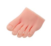 Beaupretty Flexible Soft Silicone Left Foot Model for Pedicure Practice Reusable Half Foot Mannequin for Nail Art Training Easy Attachment for Acrylic Nail Tips Salon and Home Use