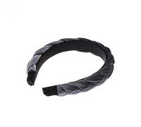 Beaupretty Flock Padded Headband Vintage Alice Style Hairband Wide Hair Hoop Twisted Knotted Headband for Women(Grey)