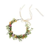 Beaupretty Floral Hair Headband for Weddings Elegant Flower Crown Headdress Comfortable Cloth Bridal Accessory Eye Catching Floral Design for Brides for Various Outfits Wedding Memories