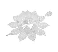 Beaupretty Floral Hair Stick Silver Traditional Hanfu Style Hair Fork for Women Unique Chignon Pin with Jeweled Flower Design for Weddings Cultural Events and Modern Outfits