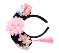 Beaupretty Floral Headband for Women Vintage Inspired Qing Dynasty Hair Accessories Elegant Non Slip Hair Hoop for Parties Cosplay and Daily Wear Comfortable Design for Timeless Style