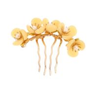 Beaupretty Floral Jade Hair Combs Lightweight Hairpins for Women with Smooth Edges Gentle Design Elegant Barrettes Clips for Wedding Party Ceremony Accessories