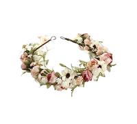Beaupretty Floral Wreath Headband for Brides Elegant Flower Crown Hair Accessory for Weddings Beach Parties and Photoshoots Versatile Floral Garland Headwear for Memorable Moments