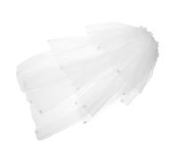 Beaupretty Flower Girl Headband Pearl Veil Hairband Lightweight Non-fading Party Headdress for Birthday Costume Carnival Easter Christmas Year's Eve White