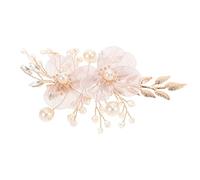 Beaupretty Flower Hair Clip for Brides Elegant Wedding Hair Accessories Handmade Pearl Design for Bridal Hairstyles and Special Occasions for Women Girls