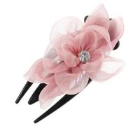Beaupretty Flower Hairpin French Curved Hair Clip Hair Accessory for Teen Girls Flat Claw Clips No Bend for Daily Wear