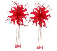 Beaupretty Flower Tassel Hair Clip Chinese Hair Accessories for Girls Asian Accessories for Women Elegant Chinese Pins Bridal Headwear for Wedding