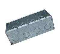 Beaupretty Flush Mount Electrical Modular Box 4-gang Galvanized Iron Switch Box for Concealed Wiring with Durability and Wire Exposure Prevention Suitable for Floor and Tile Flooring Home