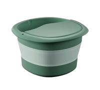 Beaupretty Foldable Foot Washing Basin Lid Green Massage Foot Bath Bucket for Home Use