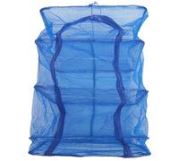 Beaupretty Foldable Hanging Fish Drying Net Cage with Four Layers, Breathable Lightweight Nylon and Pe Mesh Construction, Built-in Steel Wire Ring, Square Shape for Indoor and Outdoor Use,