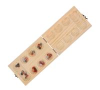 Beaupretty Foldable Wooden Mancala Game with Smooth Polished Deep Groove Board for Spatial Thinking Educational Family Strategy for Travel and Home Use