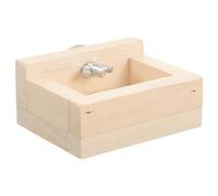 Beaupretty Food Water Dish Feeding Bowl Easy to Clean Easy to Store Wooden Fine Workmanship Special and Attractive Appearance Design for Small Pets Squirrel Chinchilla