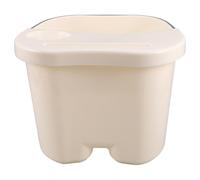 Beaupretty Foot Bath Soaking Tub Foot Cleaning Tub Plastic White with Massage Granules Sturdy Thermal Retention Lid and Cover Portable Spa at Home Relaxing