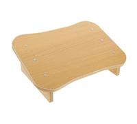 Beaupretty Footstool Step Stool Foot Stool Wooden Foot Rest Under Desk Footrest Beige Wood