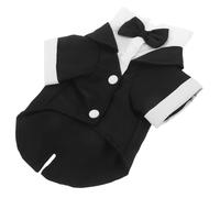 Beaupretty Formal Dog Tuxedo 2 Pack Cosplay Prince Costume Elegant Design Comfortable Material Polyester Plastic for Celebration and Special Occasion Suitable for Cats and Dogs